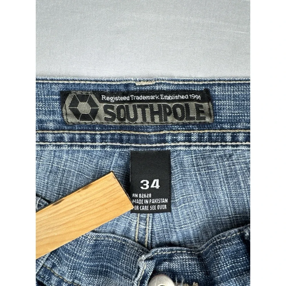 Vintage Y2K Southpole 4180 Baggy Jeans 34x32 Wide Leg Denim Skater